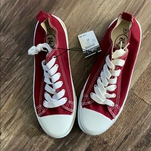 Burgundy Converse Like Sneakers